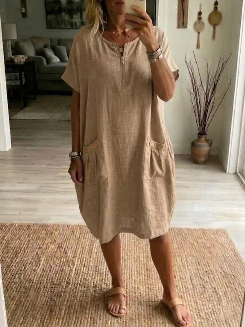 Thérèse | Robe Élégante à Fermeture Zippée