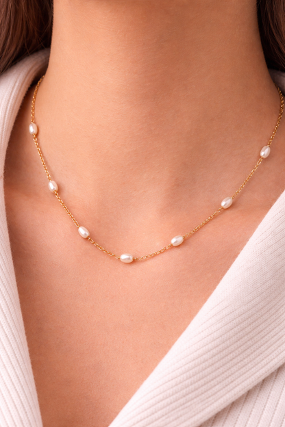 Collar Velvet Pearl