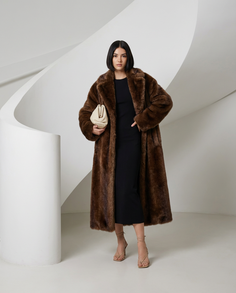 Mirella Luxe | Abrigo Largo de Pelo Premium
