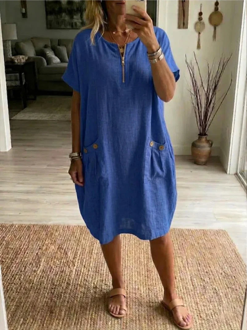 Thérèse | Robe Élégante à Fermeture Zippée