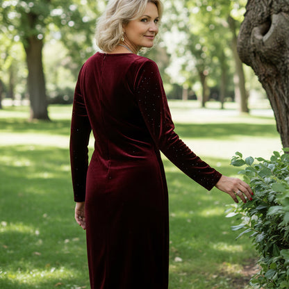 Vestido Velvet Bordeaux