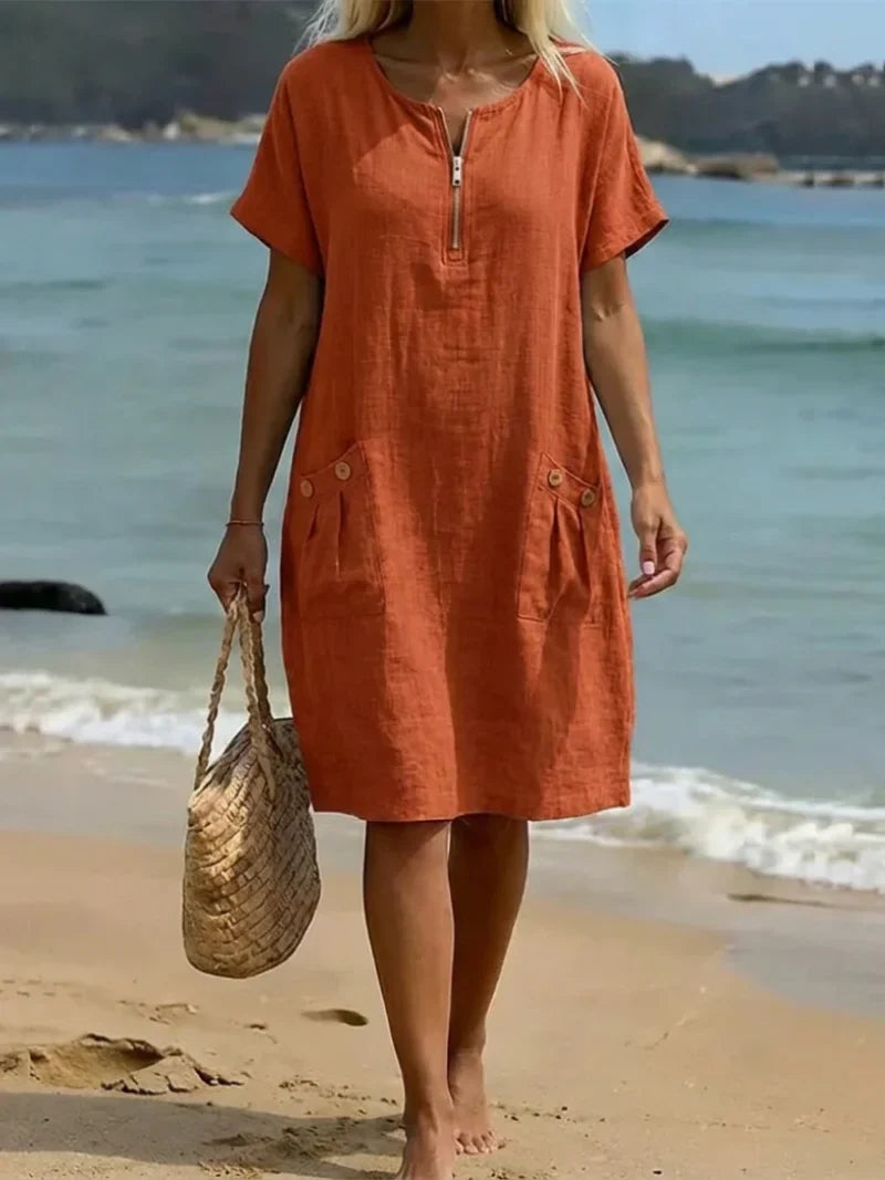 Thérèse | Robe Élégante à Fermeture Zippée