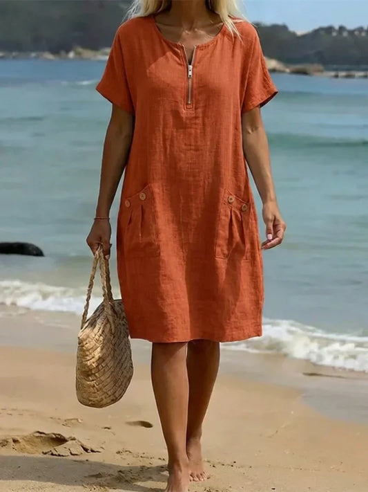Thérèse | Robe Élégante à Fermeture Zippée